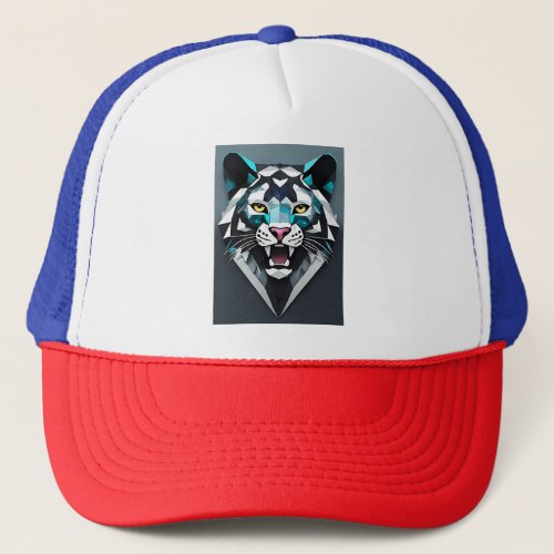 Snow Leopard Print Trucker Hat Embrace the Wild Trucker Hat