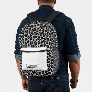 Snow leopard printed backpack