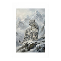 Snow Leopard Protector — Alpine Guardian Art