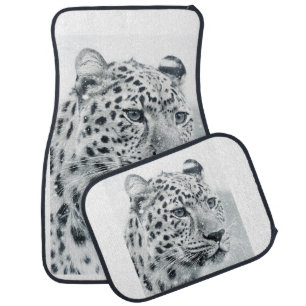 Snow Leopard Set of Car Mats