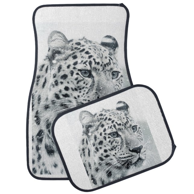 Snow Leopard Set of Car Mats (Set)