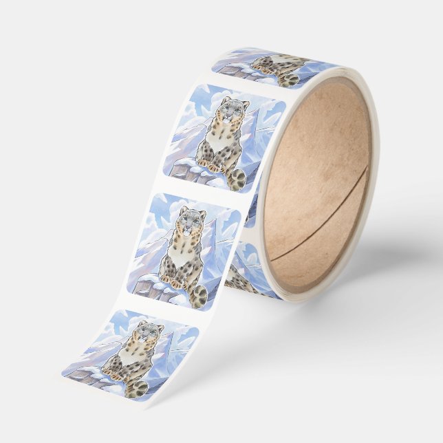 Snow leopard stickers (Roll)