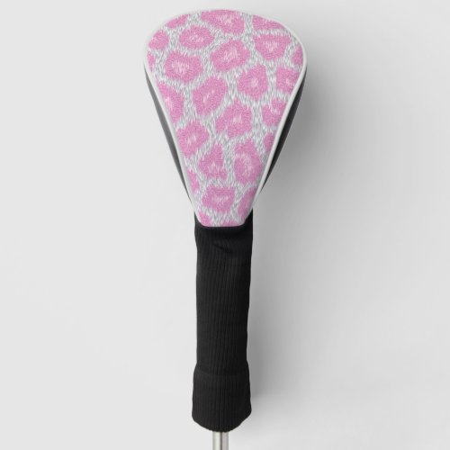 Snow Leopard style _ Silver Pink Golf Head Cover