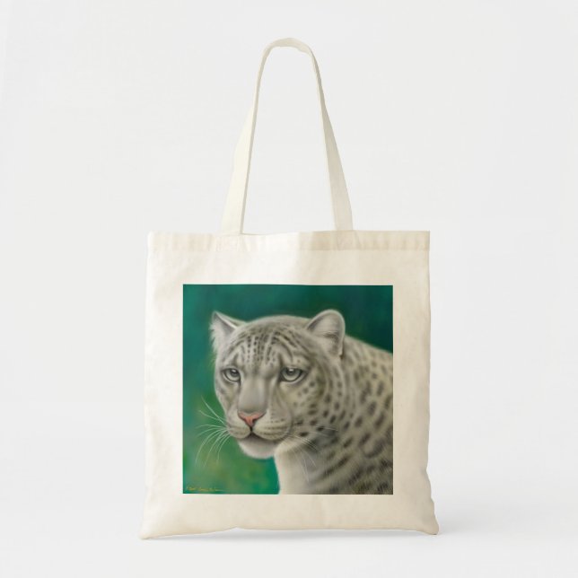Snow Leopard Tote Bag (Front)