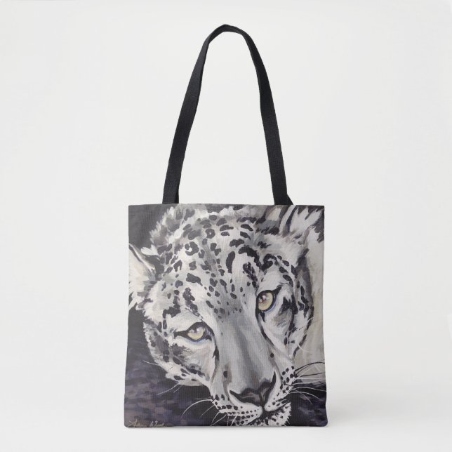 Snow Leopard Tote Bag (Front)