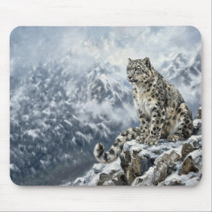 Snow Leopard Totem Mousepad - Fine Art Wildlife De