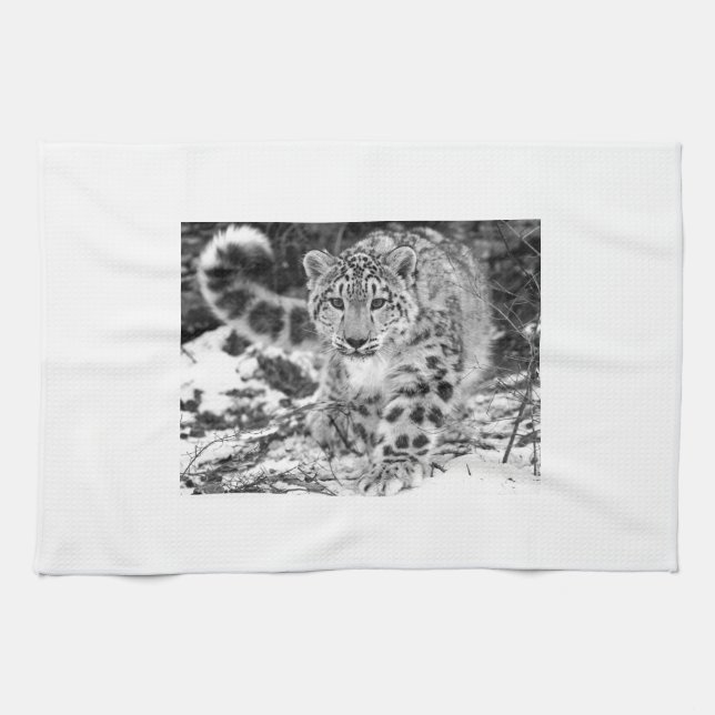 Snow Leopard Towel (Horizontal)