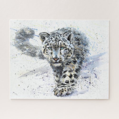 Snow Leopard Watercolor Jigsaw Puzzle