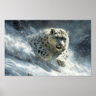 Snow Leopard Wild Animal Natural Environment Poster