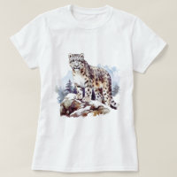 Snow Leopard Winter Mountain Big Cat Wildlife