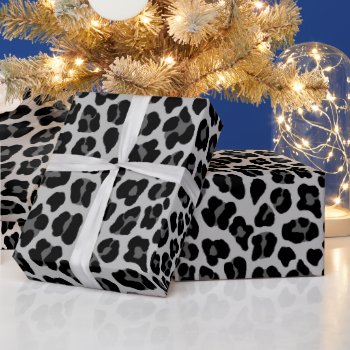 Snow Leopard Wrapping Paper by stickywicket at Zazzle