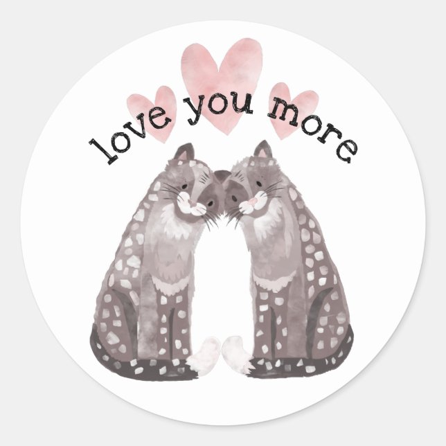 Snow Leopards Classic Round Sticker (Front)