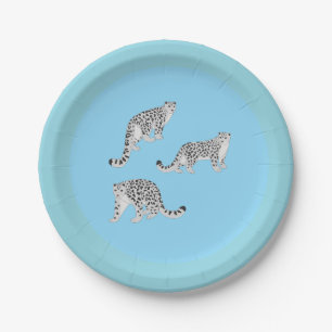Snow Leopards Paper Plates