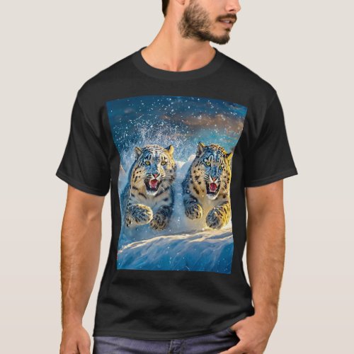 Snow Leopards Racing Design By Rich AMeN Gill T_Shirt