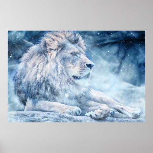 Snow Lion Poster