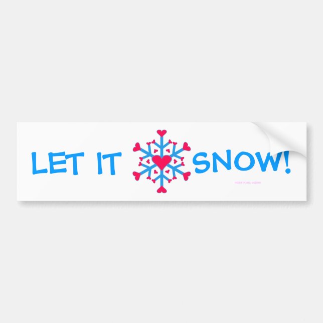 Snow Love - Bumper Sticker (Front)
