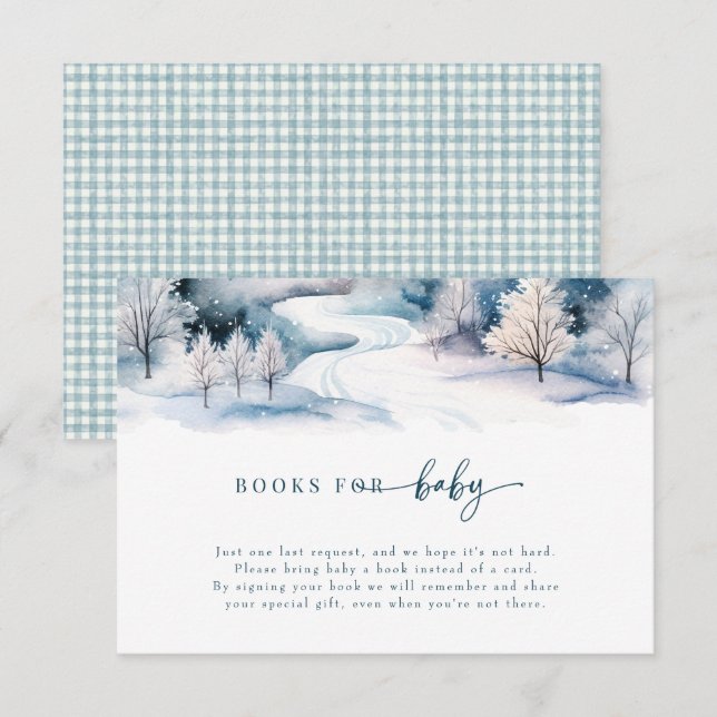 Snow Love | Winter Baby Shower Enclosure Card (Front/Back)