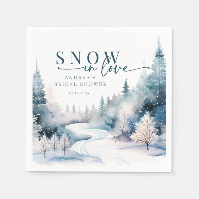 Snow Love | Winter Forest Napkins (Front)