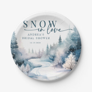 Snow Love Winter Forest Paper Plates