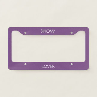 snow lover license plate frame