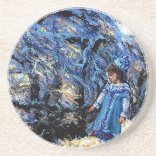 Snow Maiden Drink Coaster (Front)