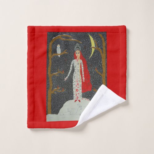 Snow Maiden Red Version Bath Towel Set