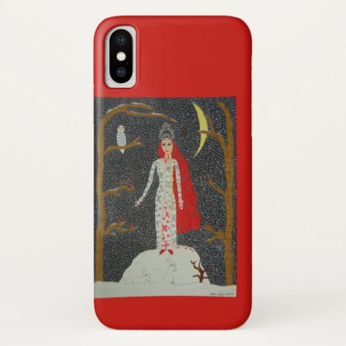 Snow Maiden Red Version iPhone 3G Case_Mate iPhone X Case