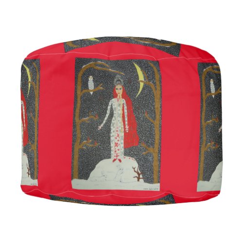 Snow Maiden Red version Pouf