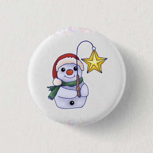Snow Man Button (Front)