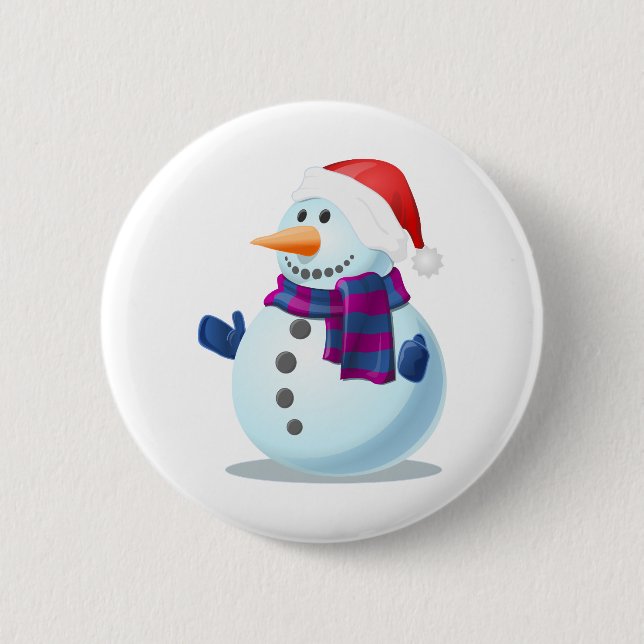 snow man button (Front)