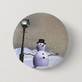 Snow Man Button