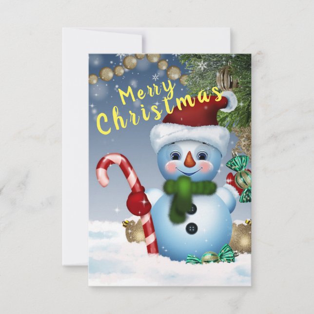 Snow man  card (Front)