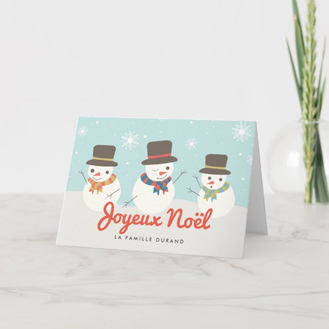 Snow Man Christmas Card (Front)