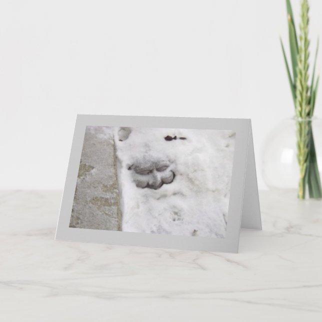 Snow man holiday card (Front)