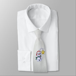 Snow Man Neck Tie