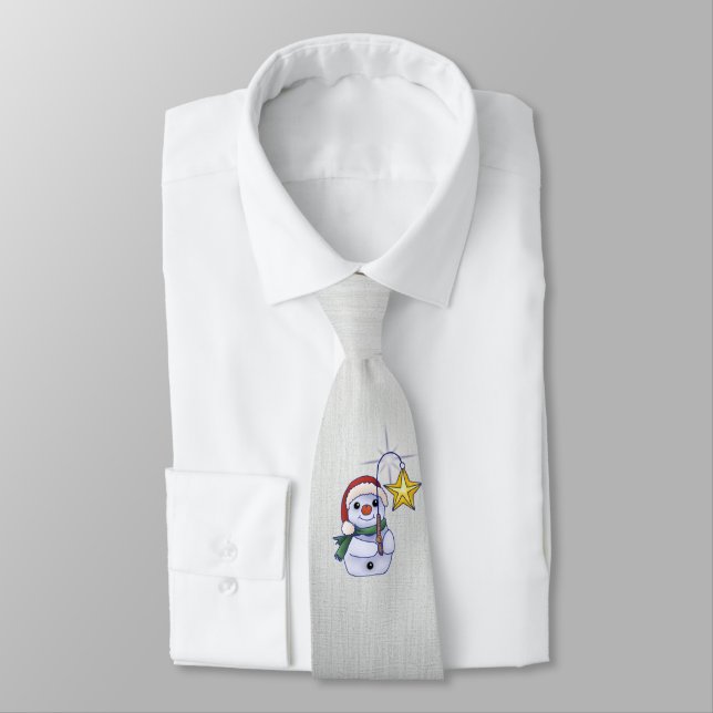 Snow Man Neck Tie (Tied)