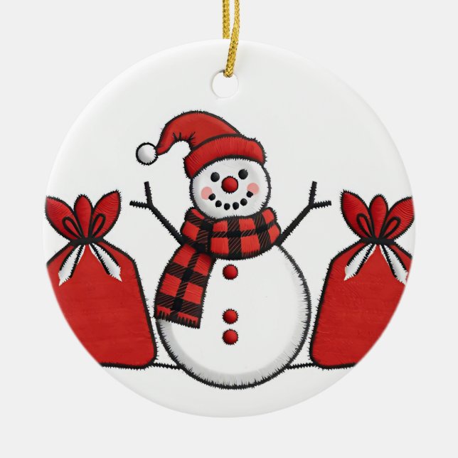 Snow man ornament  (Front)