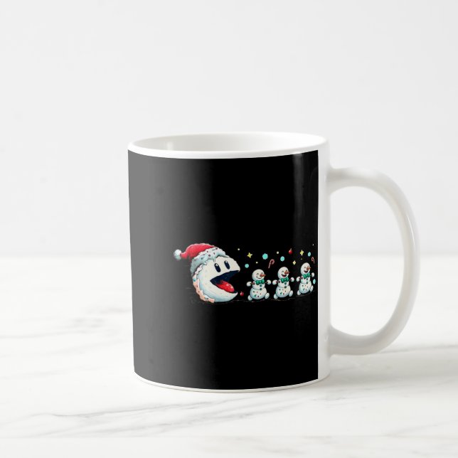 Snow Man Xmas Tee Snowman Gamer  Coffee Mug (Right)