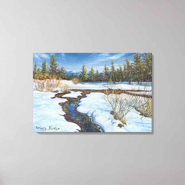 "Snow Melt" Stretched Canvas Print (Front)