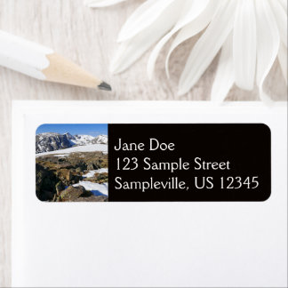 Snow Melting on the Rocky Mountains Label