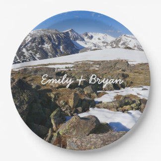 Snow Melting on the Rocky Mountains Paper Plates