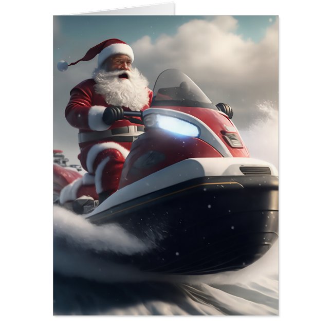 SNOW MOBILE BIRTHDAY GIANT GREETING CARD (Front)