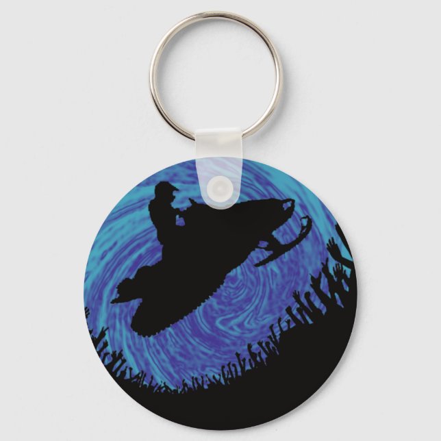 SNOW MOBILE CENTER KEYCHAIN (Front)