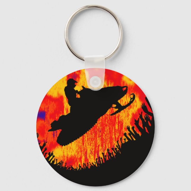 SNOW MOBILE POWDER KEYCHAIN (Front)