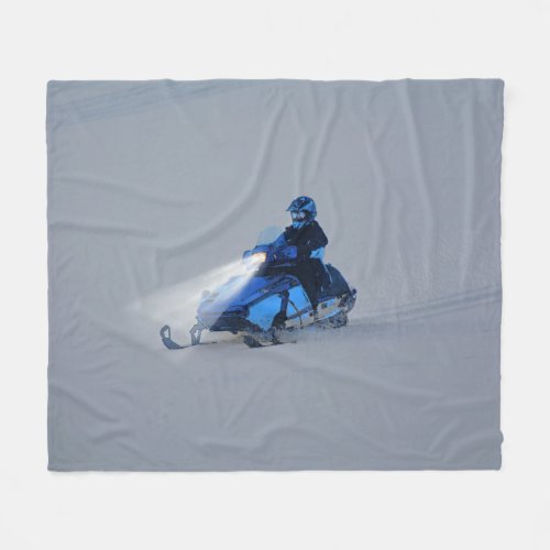 Snow_mobiler Winter Sports Gift Fleece Blanket