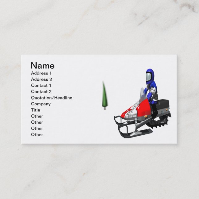 Snow Mobiling Business Card (Front)