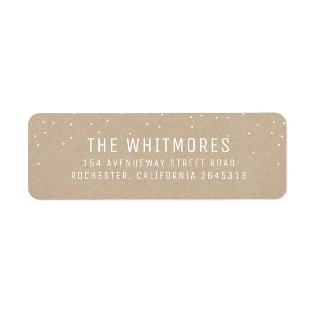 Snow Modern Holiday Label (Front)