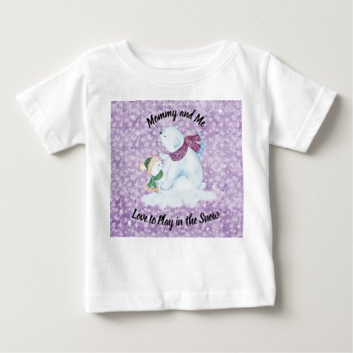 Snow Mom  Baby Snowman Tee