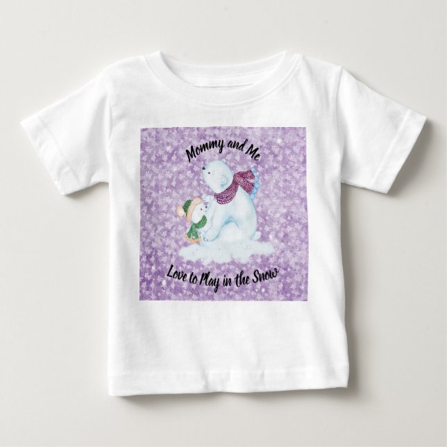 Snow Mom & Baby Snowman Tee (Front)