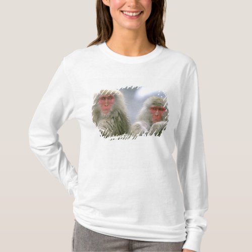 Snow Monkey Couple Japanese Macaque T_Shirt